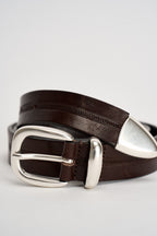 Cintura uomo in pelle marrone 261C003 C60 MINORONZONI 