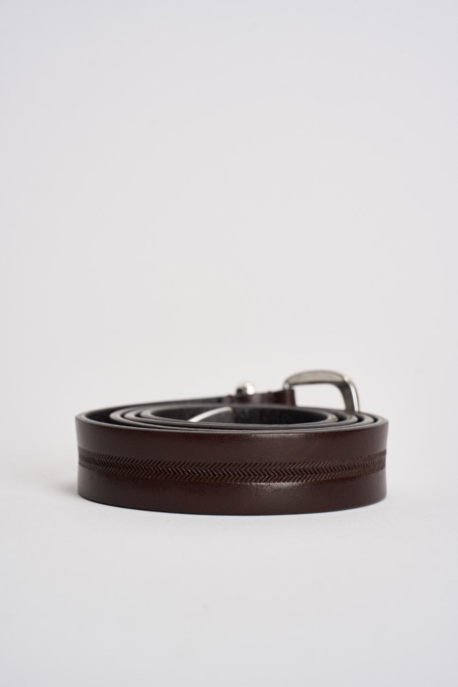Cintura uomo in pelle marrone 261C003 C60 MINORONZONI 