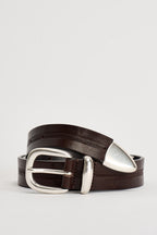 Cintura uomo in pelle marrone 261C003 C60 MINORONZONI 