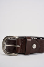 Cintura uomo in pelle marrone 262C011 C60 MINORONZONI 