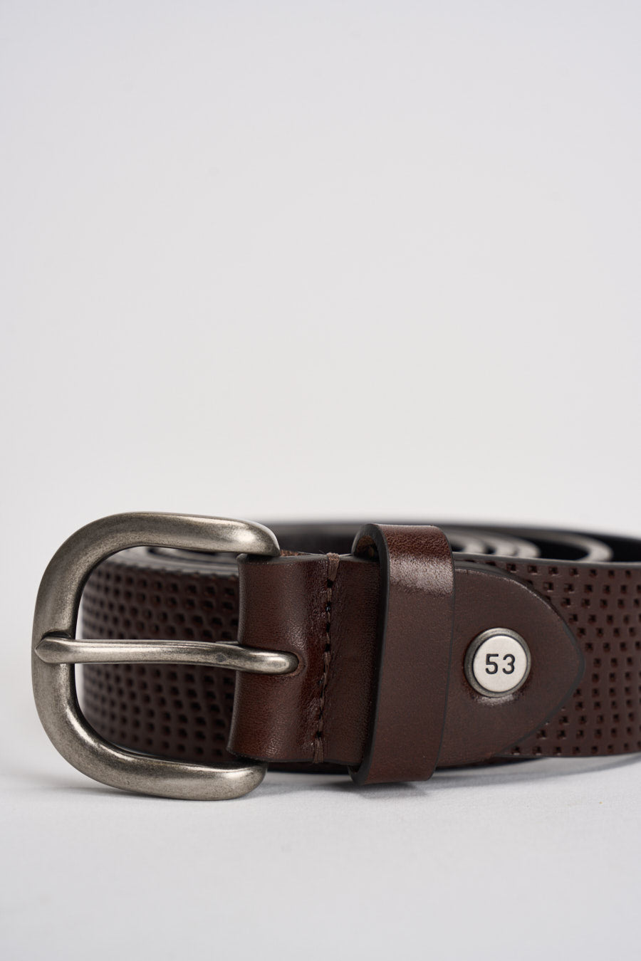 Cintura uomo in pelle marrone 262C011 C60 MINORONZONI 