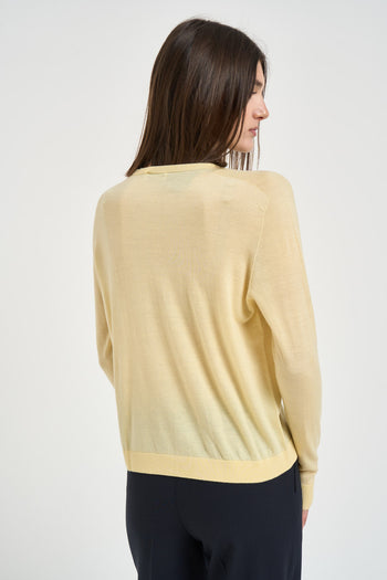 Maglia donna girocollo gialla - 3