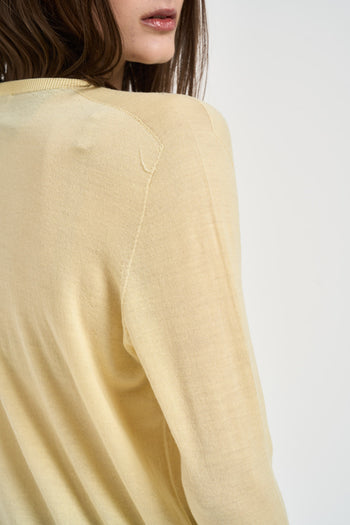 Maglia donna girocollo gialla - 4