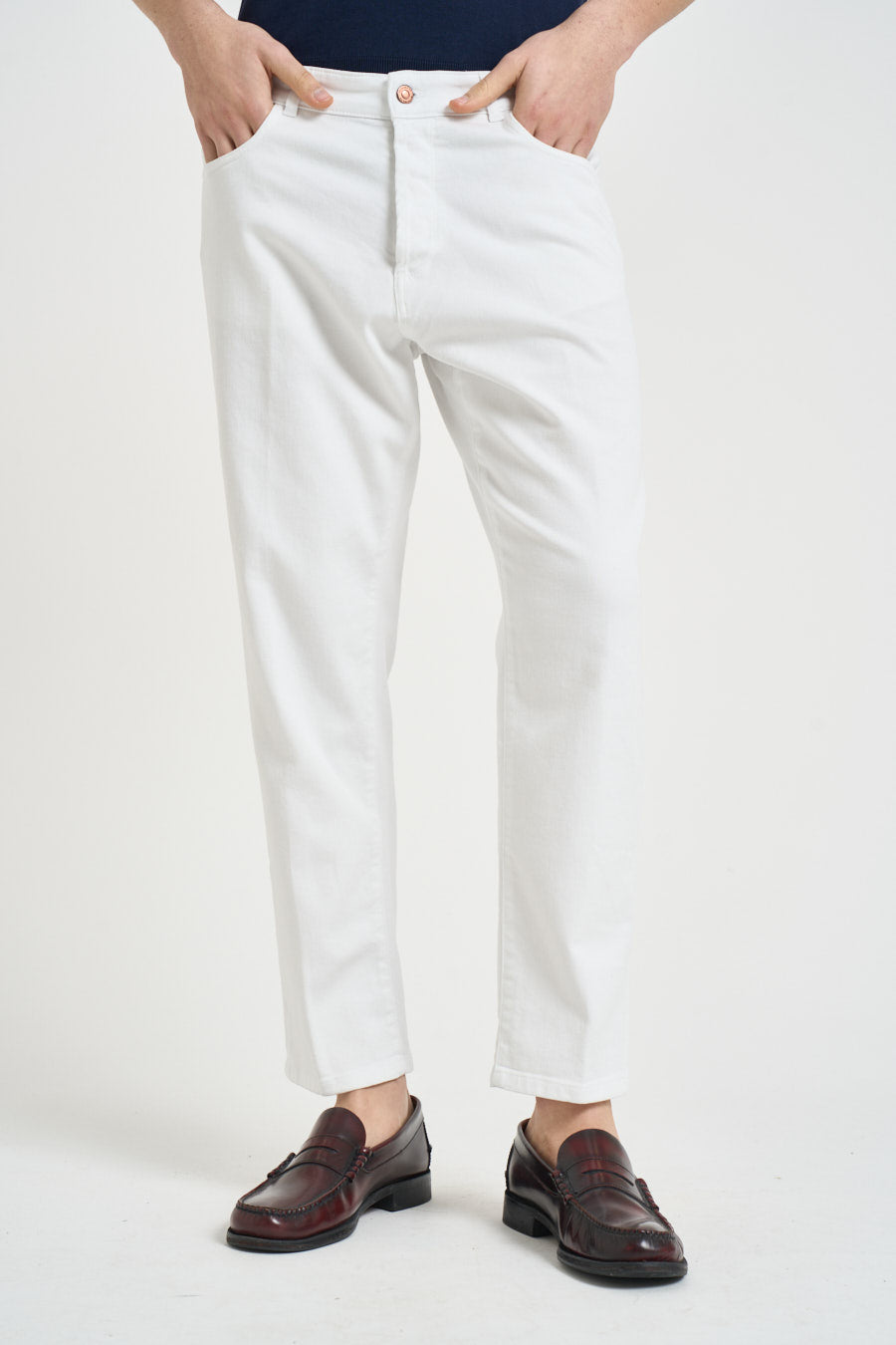 Jeans uomo regular in denim bianco 2993 ITRIBIANCO OFFICINA 