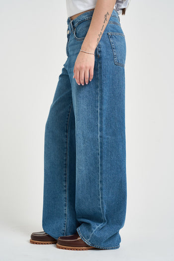 Jeans donna gamba dritta in denim blu - 3