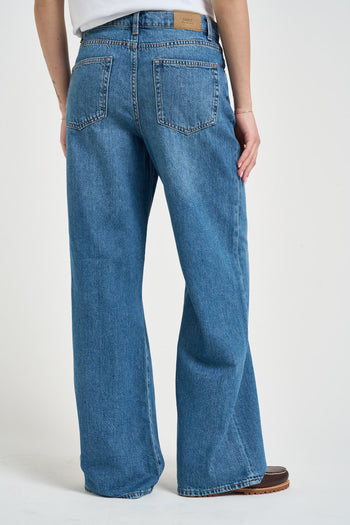 Jeans donna gamba dritta in denim blu - 4