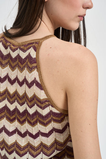 Top donna fantasia zig zag multicolor - 5