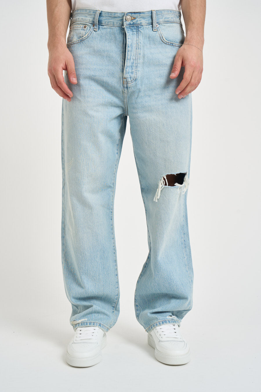Jeans uomo in denim chiaro 22036592 LIGHT BLU ONLY & SONS 
