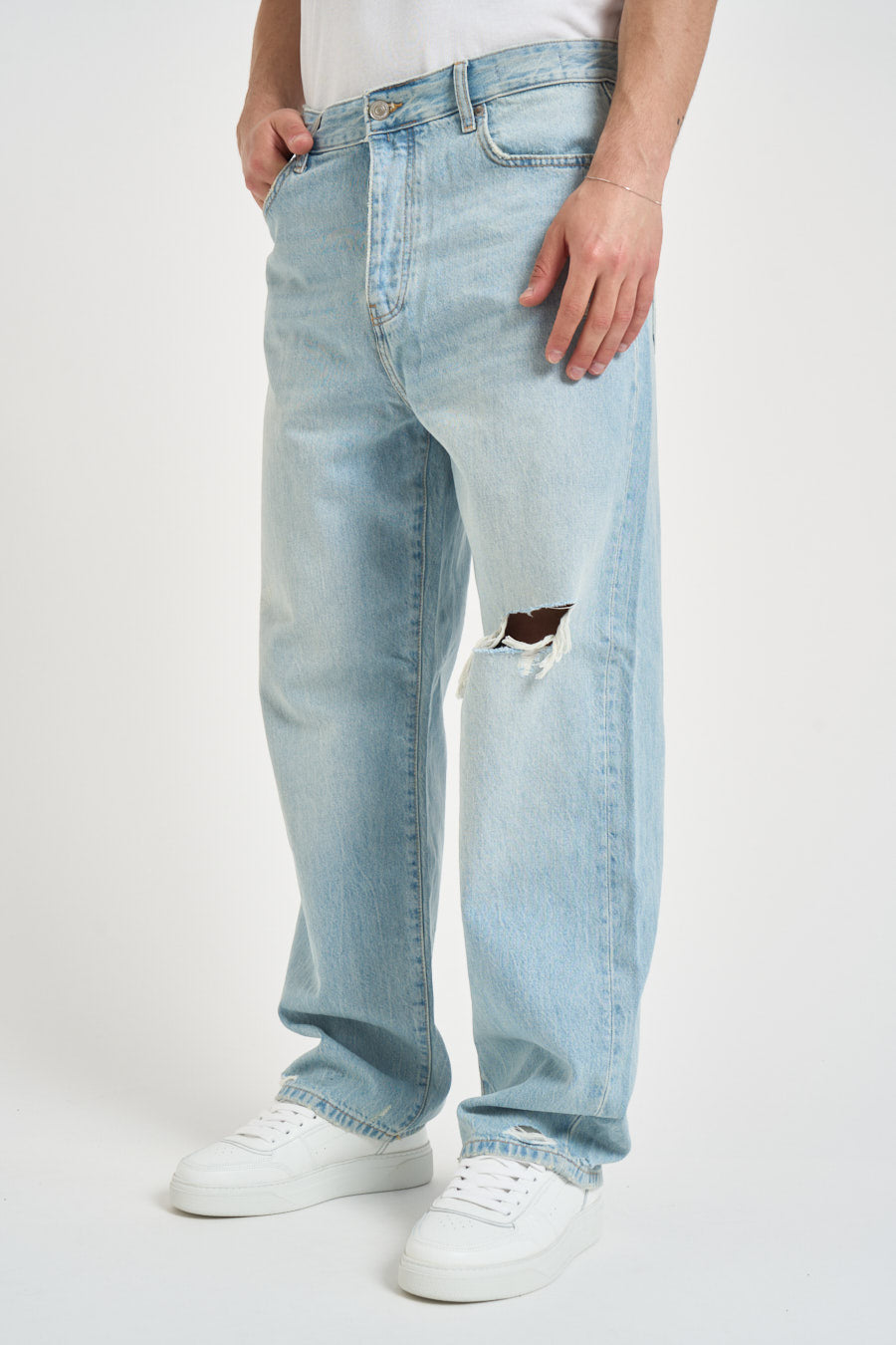 Jeans uomo in denim chiaro 22036592 LIGHT BLU ONLY & SONS 