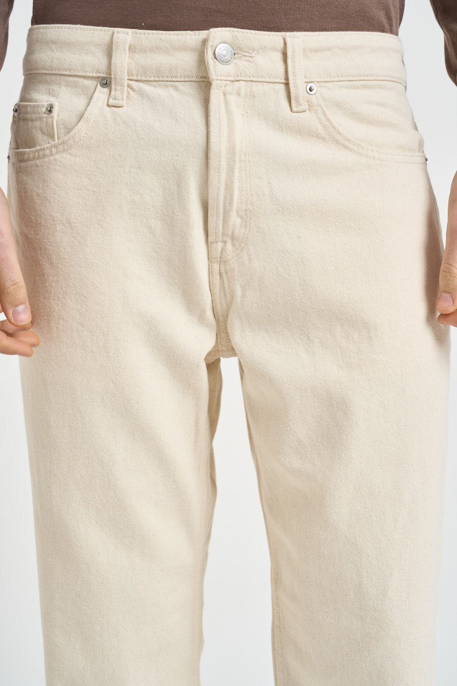Jeans uomo gamba dritta in denim ecru 22025917 ECRU ONLY & SONS NOOS 