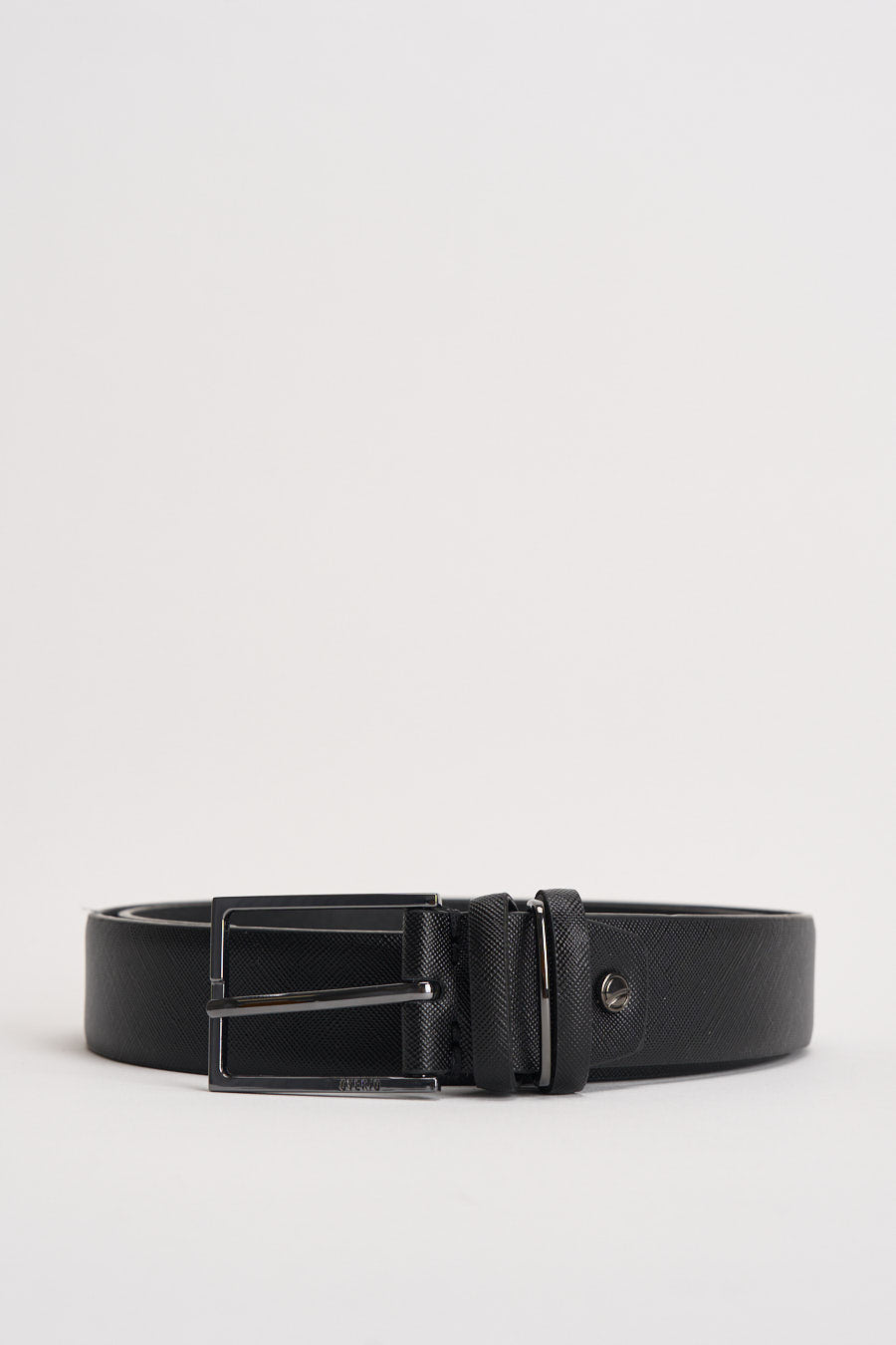 Cintura uomo nera in pelle martellata Z11 NERO OVERD 