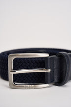 Cintura uomo in tessuto blu intrecciata Z13 BLU OVERD 