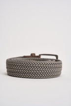 Cintura uomo intrecciata tortora Z14 MORO OVERD 