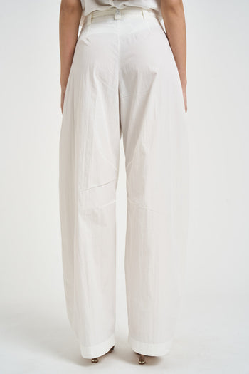 Pantalone donna con cintura bianco - 3