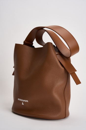Secchiello donna in pelle marrone - 3
