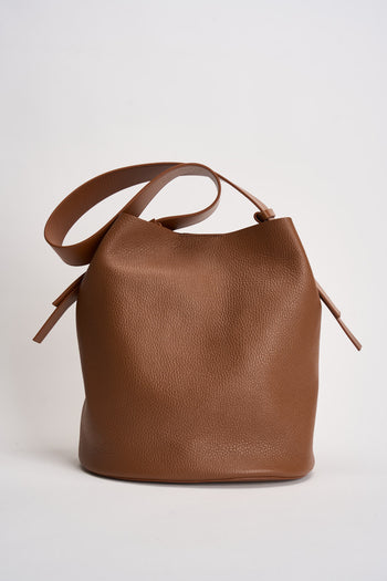 Secchiello donna in pelle marrone - 5