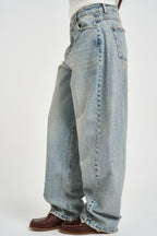 Jeans donna carrot fit in denim chiaro V02O0290 DENIM PHILIA LOFT 