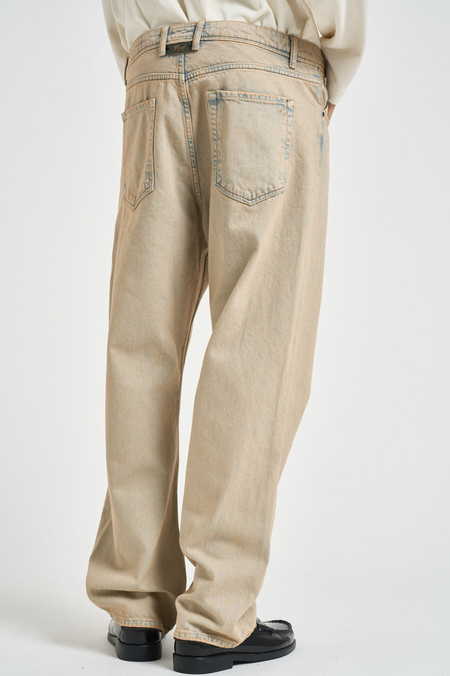 Jeans uomo in denim sabbia CLEVELAND ROVDSAB PONT DENIM 