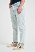 Jeans uomo Yellowstone in denim chiaro con rotture. Y.STONE RAMDPZ67 PONT DENIM 