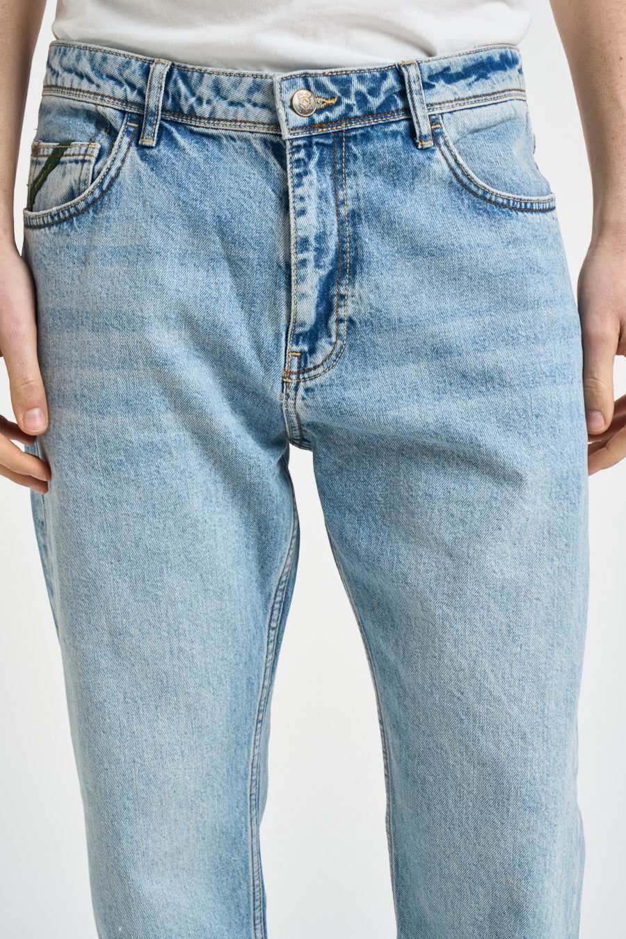 Jeans uomo regular fit in denim chiaro Y.STONE RATM51 PONT DENIM 