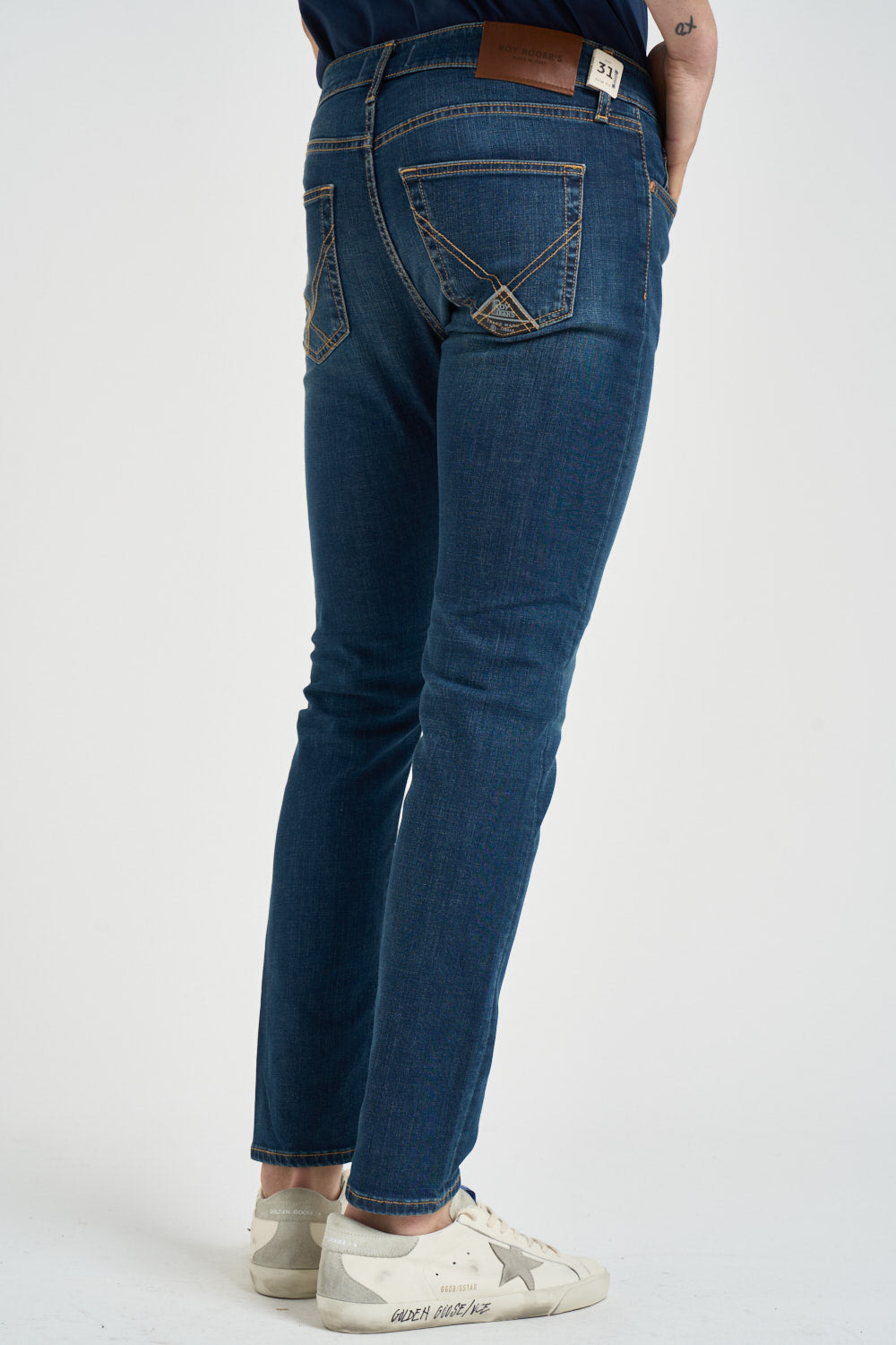 Jeans uomo skinny denim scuro 517 CARLIN ROY ROGER'S 