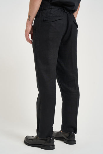 Pantalone uomo in lino nero - 4