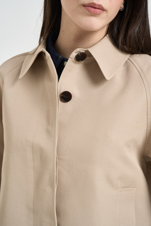 Trench donna corto beige - 2