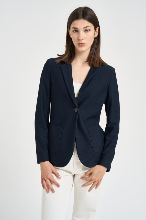 Giacca donna monopetto blu notte