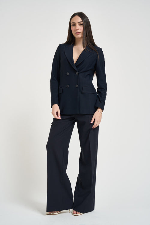 Giacca donna doppiopetto blu