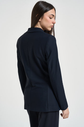 Giacca donna doppiopetto blu - 4