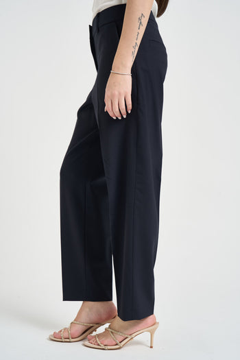 Pantalone donna a sigaretta blu notte - 5
