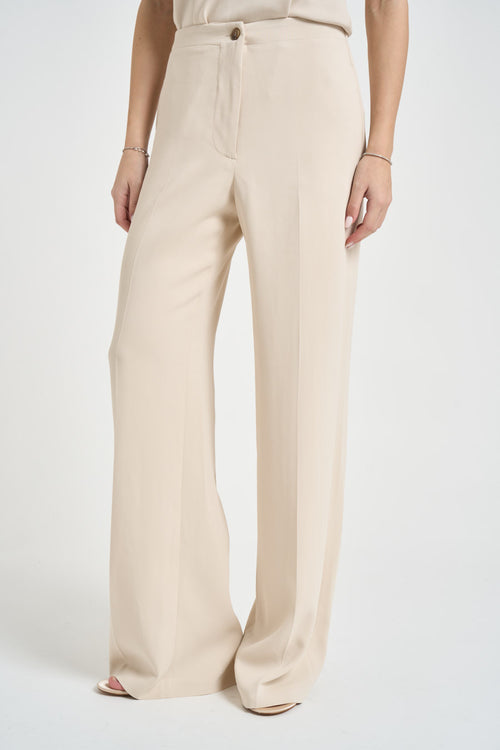 Pantalone donna a palazzo panna - 2