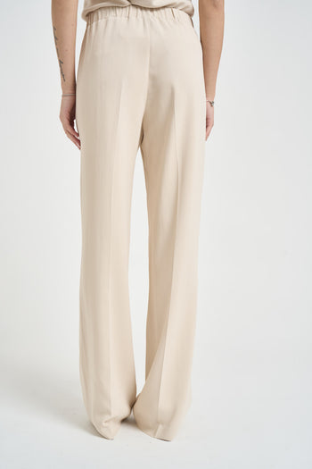 Pantalone donna a palazzo panna - 4