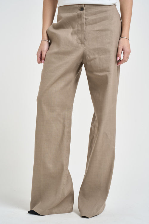 Pantalone donna a palazzo fango