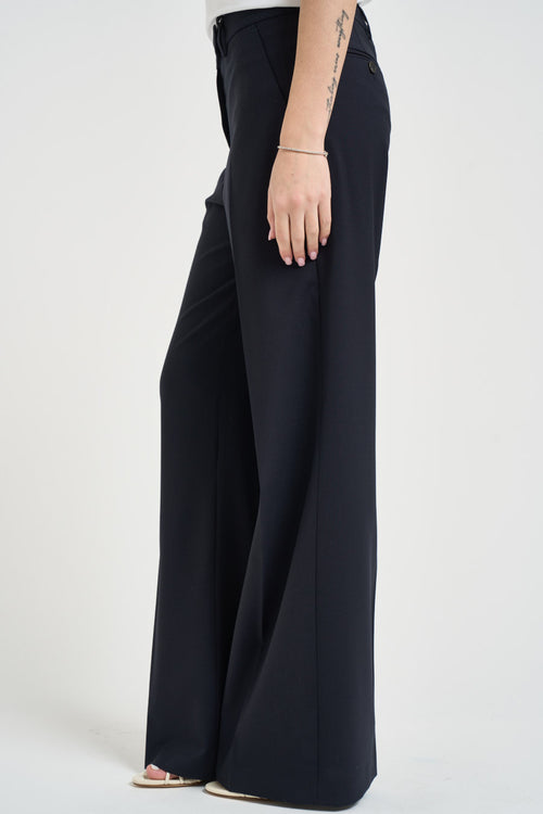 Pantalone donna sartoriale blu - 2