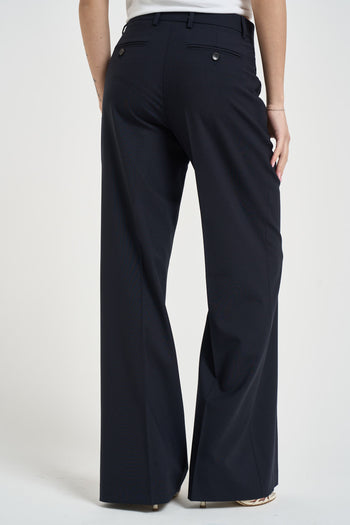 Pantalone donna sartoriale blu - 3