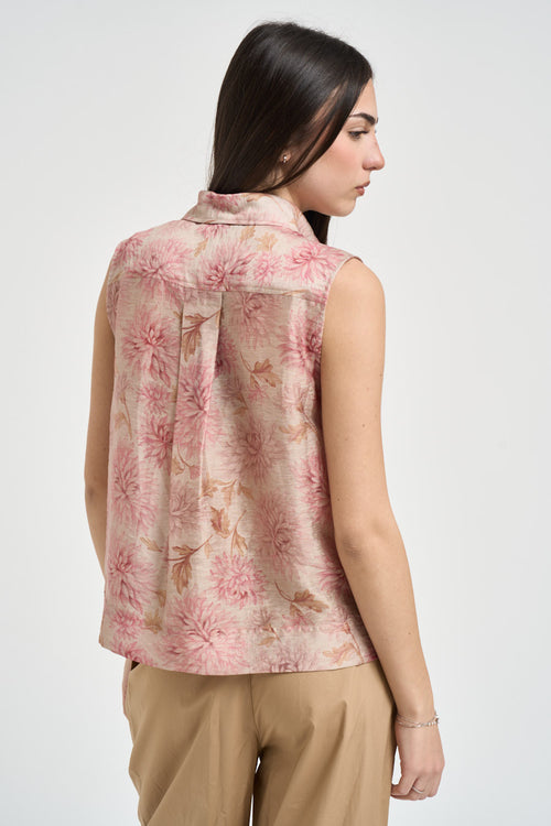 Camicia donna a fantasia cipria - 2