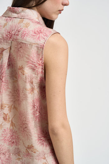 Camicia donna a fantasia cipria - 4