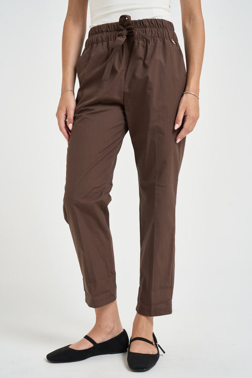 Pantalone donna carrot fit moro