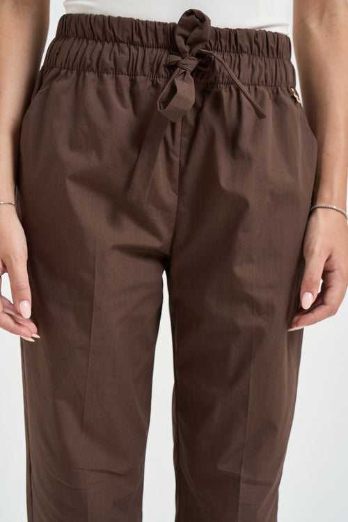 Pantalone donna carrot fit moro - 2