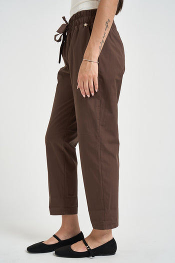 Pantalone donna carrot fit moro - 3