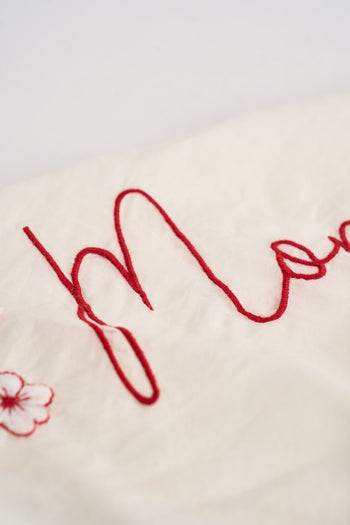 Foulard donna con scritta "Mon Amour" bianco - 3