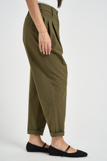 Pantaloni donna con pinces verde - 5