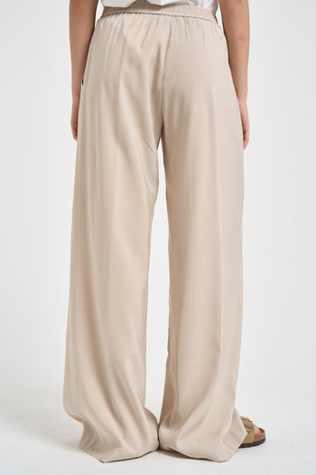 Pantalone donna fluido beige - 3