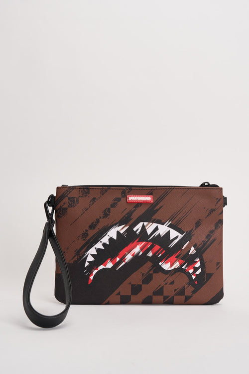 Pochette uomo Smeared Grunge marrone - 1