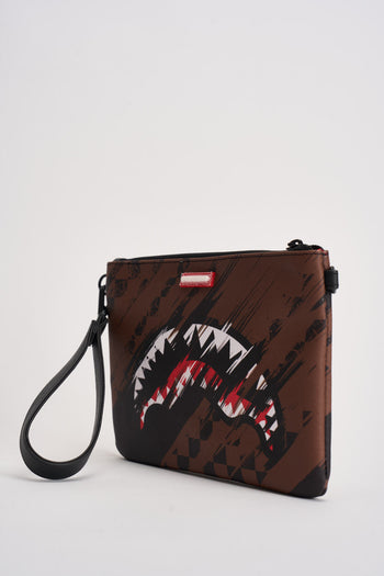 Pochette uomo Smeared Grunge marrone - 3