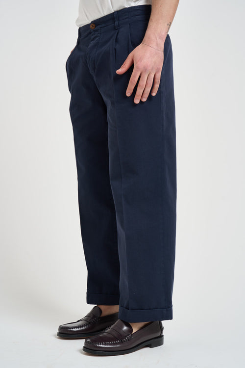 Pantalone uomo gamba dritta blu - 2