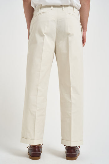 Pantalone uomo gamba dritta crema - 3