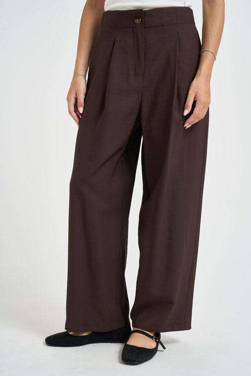 Pantalone donna con pinces moro