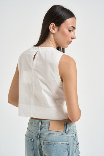 Top donna cropped bianco - 3